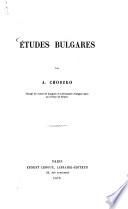 Études bulgares