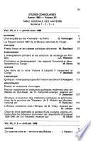 Études congolaises