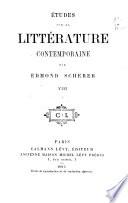 Etudes critiques sur la littérature contemporaine