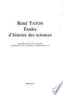 Etudes d'histoire des sciences