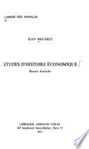 Études d'histoire économique