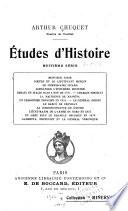 Études d'histoire