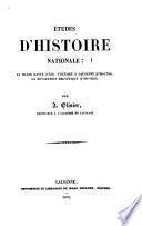 Etudes d'histoire nationale