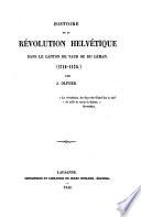 Études d'histoire nationale: Le major Davel (1723)