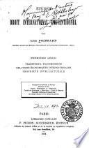 Etudes de droit international conventionnel