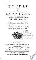 Études de la nature par Jacques-Henri-Bernardin de Saint-Pierre. Tome premier [-quatrieme]