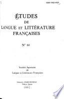 Etudes de langue et littérature françaises