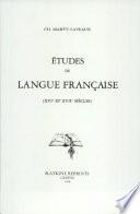 Etudes de Langue Francaise