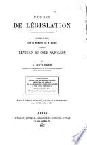 Etudes de législation
