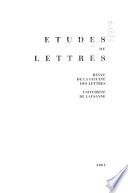 Études de lettres