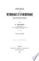 Études de mythologie et d'archéologie égyptiennes