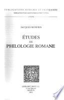 Études de philologie romane