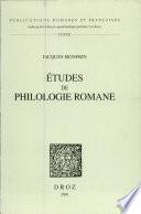 Études de philologie romane