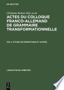 Etudes de sémantique et autres