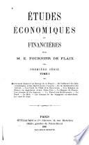 Études économiques et financières