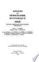 Études et chronique de démographie historique