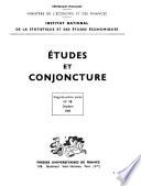 Études et conjoncture