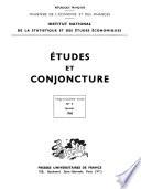 Études et conjoncture