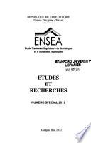 Études et recherches