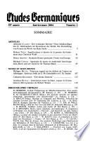 Études germaniques