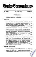 Etudes germaniques