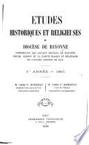 Études historiques et religieuses du diocèse de Bayonne