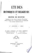 Études historiques et religieuses du diocèse de Bayonne