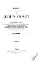 Études historiques, politiques et littéraires sur les juifs d'Espagne
