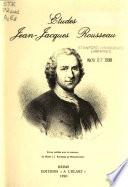 Etudes Jean-Jacques Rousseau