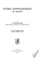 Etudes journalistiques en Europe