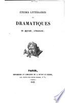 Études littéraires et dramatiques