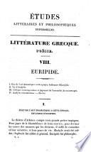 Etudes littéraires et philosophiques ... De la poésie primitive, et de la poésie tragique des Grecs. Deuxième édition