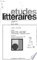 Études littéraires