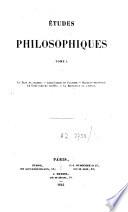 Etudes philosophiques