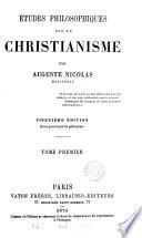 Études philosophiques sur le christianisme