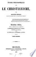 Études philosophiques sur le christiansme