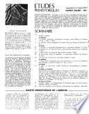 Études préhistoriques