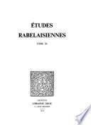 Etudes rabelaisiennes
