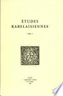 Etudes rabelaisiennes