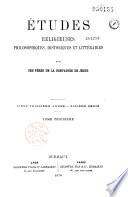 Etudes religieuses, historiques et littéraires