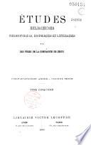 Etudes religieuses, historiques et littéraires