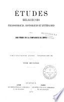Etudes religieuses, historiques et littéraires