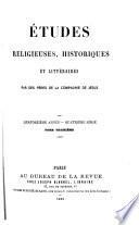 Études religieuses, historiques et littéraires