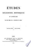 Etudes religieuses, historiques et littéraires
