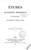 Etudes religieuses, historiques et littéraires