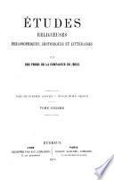 Études religieuses, historiques et littéraires