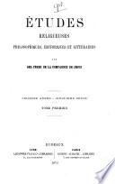 Études religieuses, philosophiques, historiques et littéraires