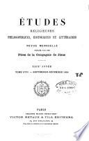 Etudes religieuses, philosophiques, historiques et littéraires