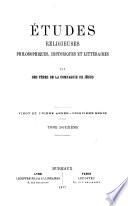 Études religieuses, philosophiques, historiques et littéraires