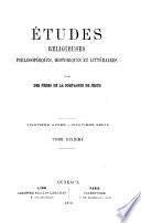 Études religieuses, philosophiques, historiques et littéraires